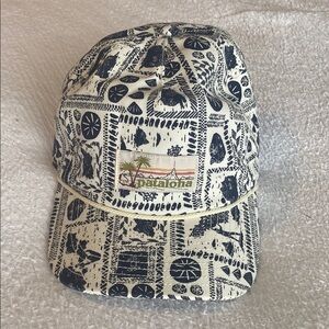 Patagonia Navy and White Patterned Hat